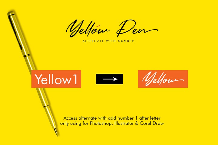 Przykładowa czcionka Yellow Pen #5